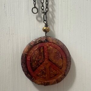 Peace Sign Pendant Necklace